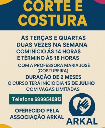 Curso gratuito de corte e costura